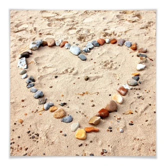 Poster Liefdesbloemen - vierkant 