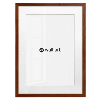 Bilderrahmen mit Passepartout - Nussbaum 