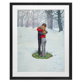 Fine Art Poster mit Passepartout Schmelzende Liebe (1972) - Kurt Ard 