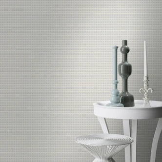 Unitapete, Mustertapete mit Struktur Bauhaus weiß 