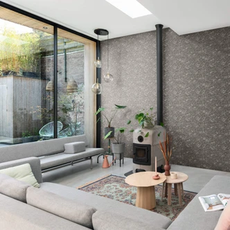 Rasch papier peint intissé, papier peint à motifs Composition gris anthracite 