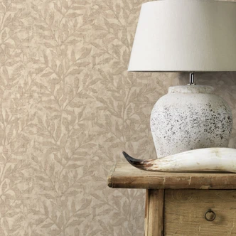 Bladbehang, vliesbehang Factory V beige 