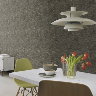 Metal look behang, Factory V zwart metaal effect behang 