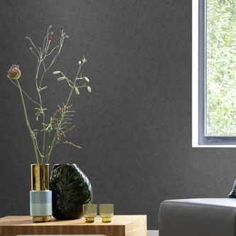 Eenheidsbehang, monochroom vliesbehang Fabriek V zwart 