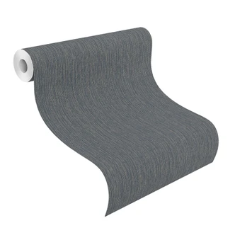 Rasch Papier peint intissé uni Florentine III bleu indigo 