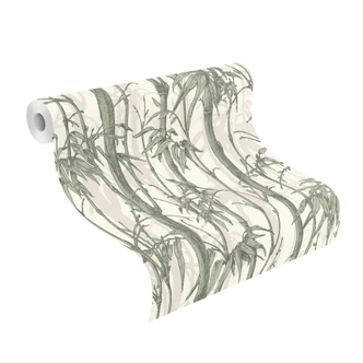 Rasch Papier peint intissé à motifs Florentine III vert sauge 