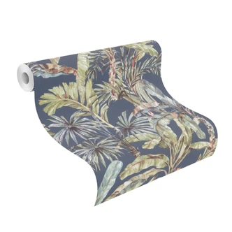 Rasch Papier peint intissé à motifs Florentine III bleu foncé 