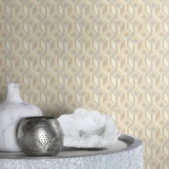 Papier peint intissé Rasch, papier peint à motifs Indian Style taupe 
