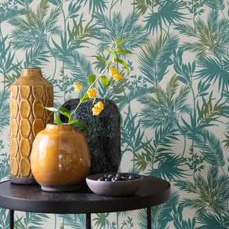 Rasch Kalahari Papier peint intissé à motif turquoise 