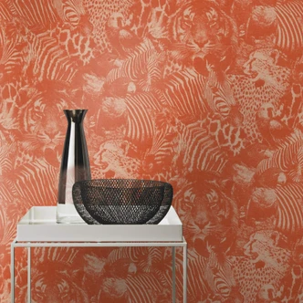 Rasch Kalahari Papier peint intissé à motif rouge orange 