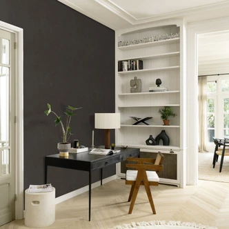 behang effen, vliesbehang Paraiso zwart 