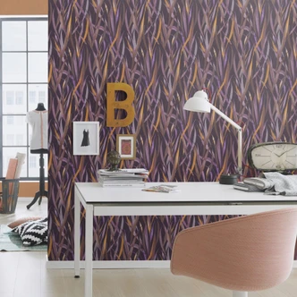 planten behang vliesbehang Paraiso paars 