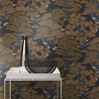 Rasch Vliesbehang Salsa mat goud 