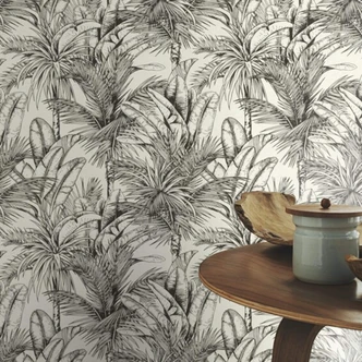 Papier peint intissé Rasch, papier peint à motifs Salsa noir et blanc Papier peint intissé Rasch, papier peint à motifs Salsa noir et blanc