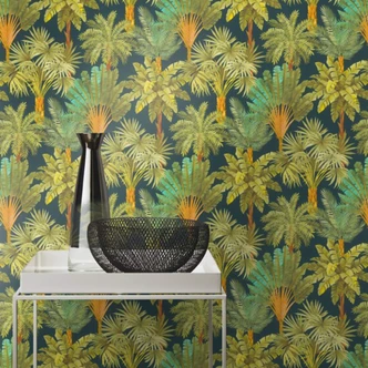 Rasch papier peint intissé, papier peint à motifs Salsa vert fougère 