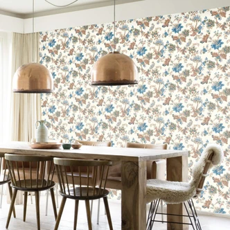 Rasch papier peint intissé, papier peint à motifs Sophia blanc crème 