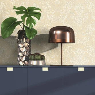 Rasch papier peint intissé, papier peint à motifs Trianon XIII champagne 