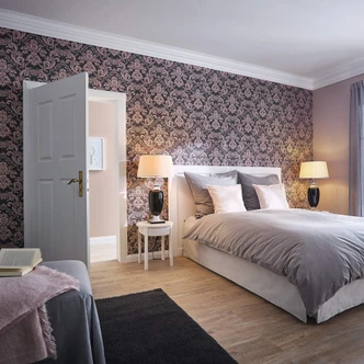 Papier peint intissé Rasch, papier peint à motifs Trianon XIII rose, 