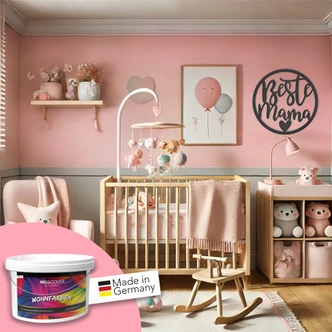 Rosa Wandfarbe matt | Innenfarbe in Top-Qualität | beruhigende und einladende Atmosphäre 