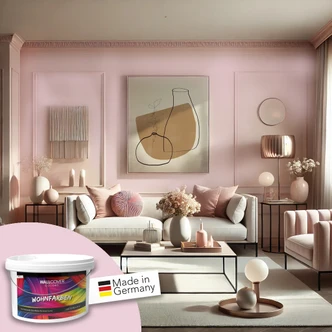 Rosa Wandfarbe matt | Innenfarbe in Top-Qualität | beruhigende und einladende Atmosphäre 