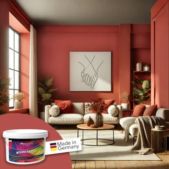 Vægmaling til indvendig mat WALLCOVER Farver Rød 