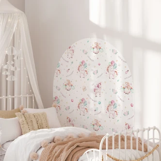 Adesivo murale ad arco a tutto tondo Sweet Unicorns balloons - Kvilis - wide Adesivo murale ad arco a tutto tondo Sweet Unicorns balloons - Kvilis - wide