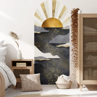 Adesivo murale ad arco pannello murale alba dorata - SpaceFrog Designs - narrow Adesivo murale ad arco pannello murale alba dorata - SpaceFrog Designs - narrow