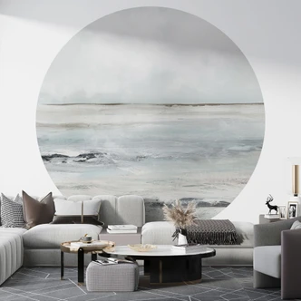 Fototapete Wellen am Sandy Bay - Hobday - Rund - Selbstklebend/Vlies 