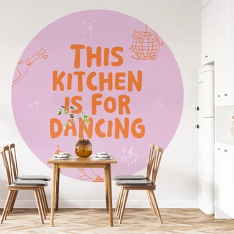Fotomurale Questa cucina è per ballare - Ohkimiko - Rotondo - Autoadesivo/non tessuto 