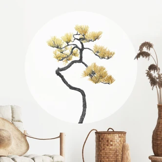 Wandtattoo Bonsai in Balance - Amini - Rund 