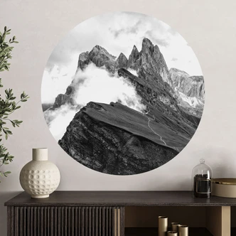 Sticker Mural Vue sur les Alpes - Paysage de montagne des Dolomites 