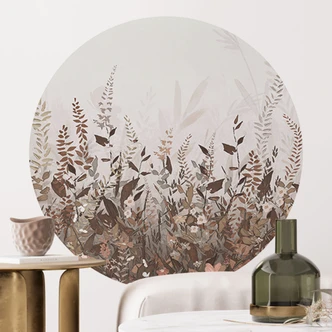 Wandtattoo Blumenwiese Vintage - Lane - Rund 