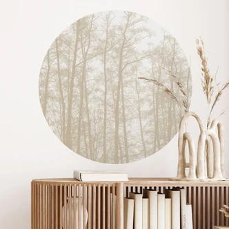 Tyst vinter skog Wallsticker - Böhmer - Rund Tyst vinter skog Wallsticker - Böhmer - Rund
