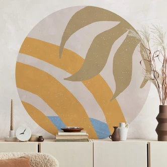 Wandtattoo Demir - Sonne und Botanik - Rund 