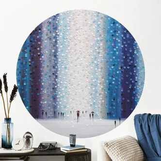 Wallsticker Drömsk regnig dag - Ermilkina - Rund 