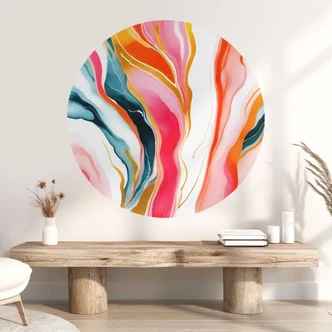 Adesivo murale Astratto di marmorizzazione colorata - Gokhale 