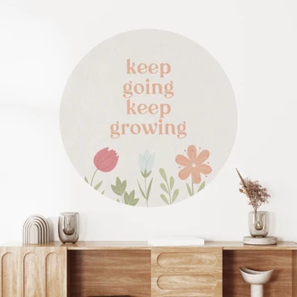 Sticker mural Keep going keep growing - rond 