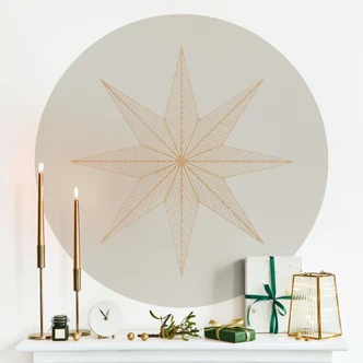 Wallsticker Geometrisk guldstjärna - Magnusson - Rund Wallsticker Geometrisk guldstjärna - Magnusson - Rund