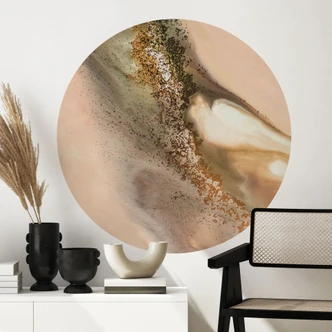 Sticker Mural Couleurs de la terre : une composition fluide - Meikle 