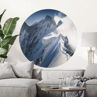 Mont Blanc-toppmötet Wallsticker - Nienartowicz - Rund Mont Blanc-toppmötet Wallsticker - Nienartowicz - Rund