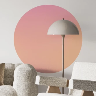 Vinilo decorativo Ombre - Helado de frambuesa - Redondo 