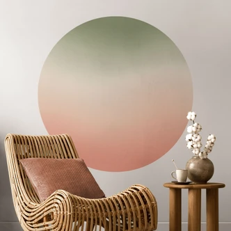 Wandtattoo Ombre - Wassermelone - Rund 