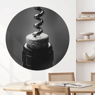 Muursticker Wijn met kurkentrekker - Pictufy Studio 