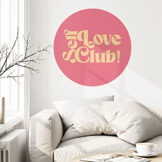 Wallsticker Self Love Club Pink - Prints by Ayleen - Rund 