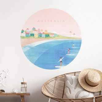 Sticker Mural Surf sur la côte australienne - Rivers 