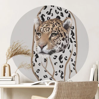 Muursticker Luipaard illustratie - Roberg Muursticker Luipaard illustratie - Roberg