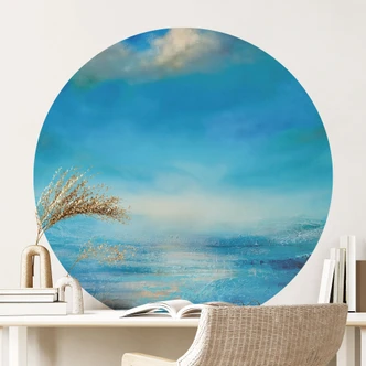 Wallsticker Oändliga vidder i blått - Schmucker - Rund Wallsticker Oändliga vidder i blått - Schmucker - Rund