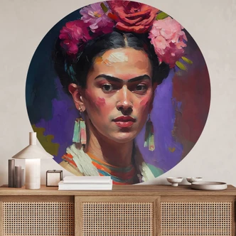 Sticker Mural Treechild - Portrait of Frida Kahlo 