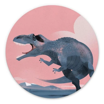 Wandcirkel Braun - Giganotaurus Dinosaurus 