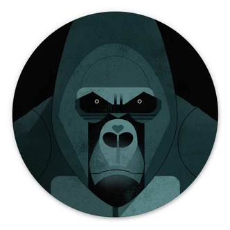 Vægcirkel Gorilla - Braun 